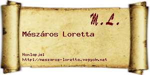 Mészáros Loretta névjegykártya