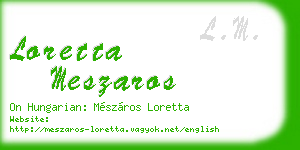 loretta meszaros business card