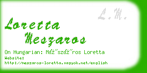 loretta meszaros business card